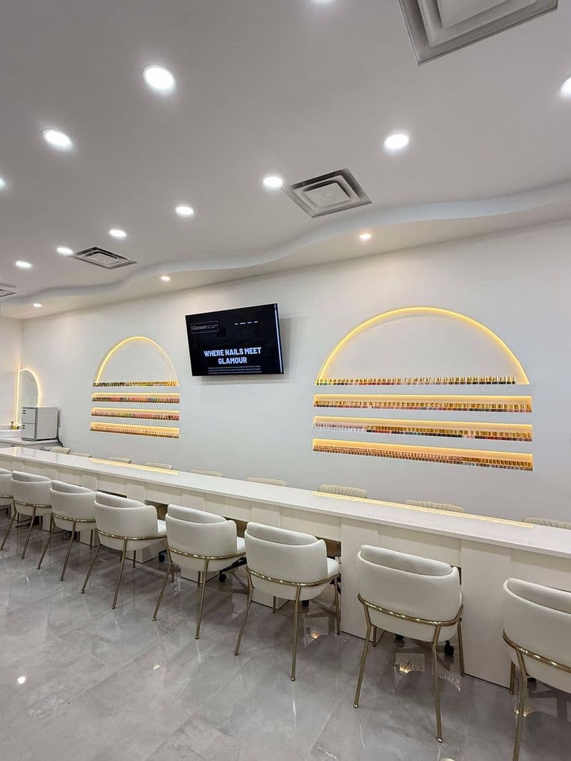 Glamour Nail Lounge Newmarket luxury nail salon interior